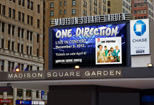 One Direction Marquee Madison Square Garden